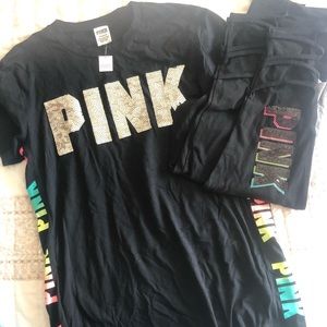 ❌ Sold on Merc ❌ NWT PINK Bling 2 Piece Set 💎